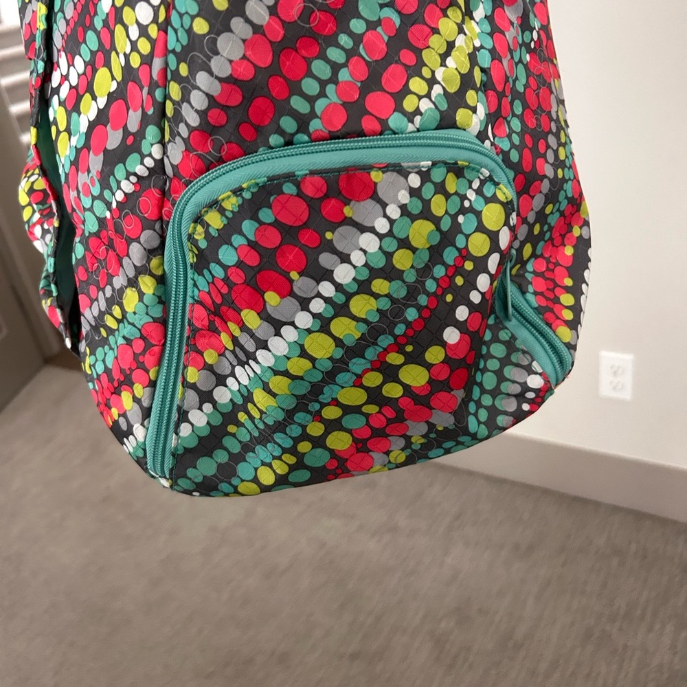 Thirty-One Teal and Multicolor Dot Tote - Picture 5 of 11